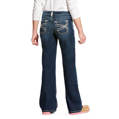 Ariat Western: Entwined Boot Cut Pantalones Vaqueros Niños - Azules (NOQKP0675)